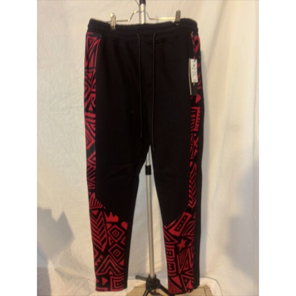 Create 2MRW Black And Red Joggers Size Large - Picture 1 of 4